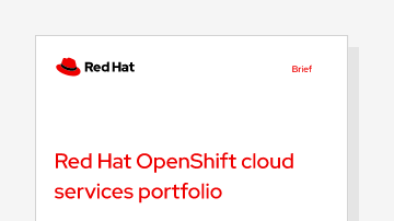 Imagen del resumen de servicios de nube de Red Hat OpenShift